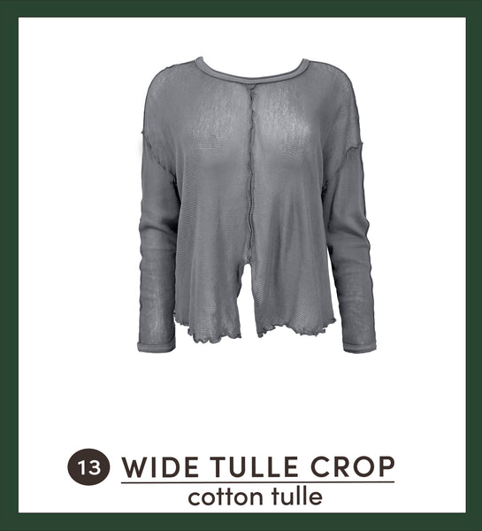 Wide Tulle Crop