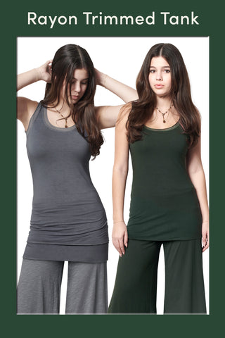 Rayon Trimmed Tank