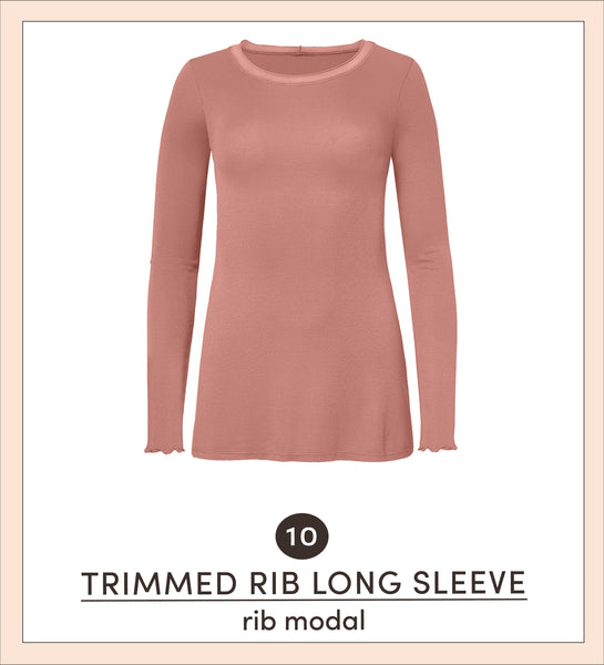 Trimmed Rib Long Sleeve