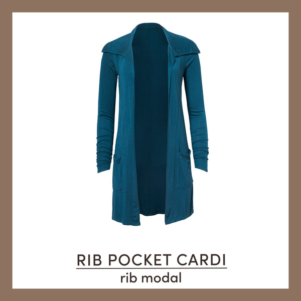 Rib Pocket Cardi • Solid