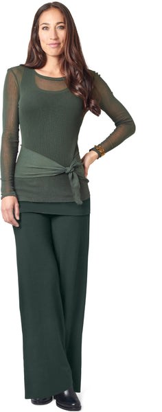 Tulle Trim Long Sleeve