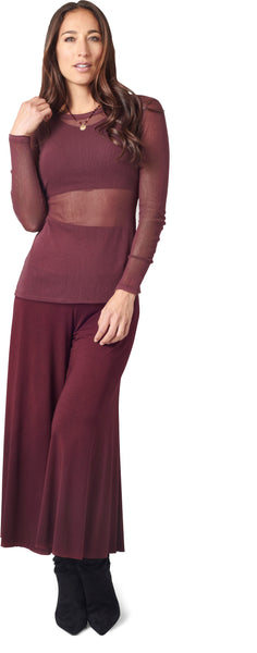 Tulle Trim Long Sleeve