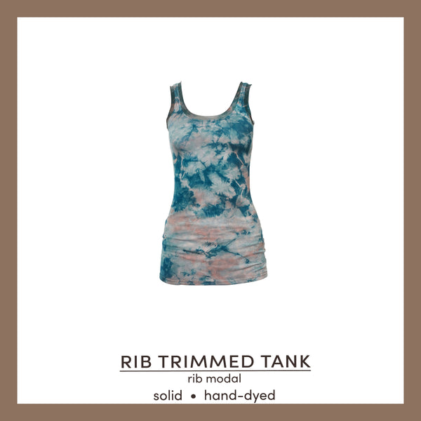 Rib Trimmed Tank • Hand-Dyed
